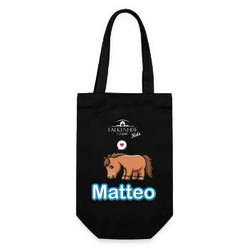 Falkenhof Matteo Comic Horse - Gift Bag for Bottles - black - Front