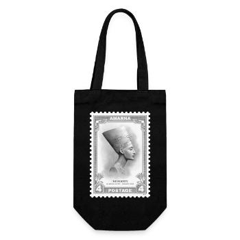 Nefertiti Stamp - Gift Bag for Bottles - black - Front