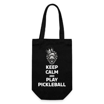 Kultige Pickleball-Kleidung für den Pickleball-Spieler - Geschenkbeutel für Flaschen - Schwarz - Vorne