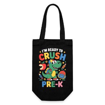 Bereit zum Zerkleinern von Pre K Dino Design - Geschenkbeutel für Flaschen - Schwarz - Vorne