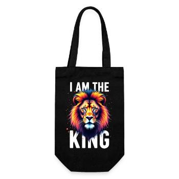 I am the King Lion - Gift Bag for Bottles - black - Front