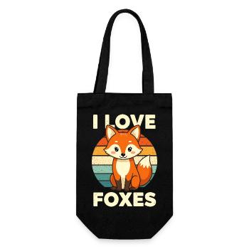 renard mignon illustration d'animal de la forêt animal forêt - Sac à bouteille - noir - Devant