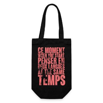 COOL SAYING FOR MULTILINGUALS, INTERNATIONAL - Gift Bag for Bottles - black - Front