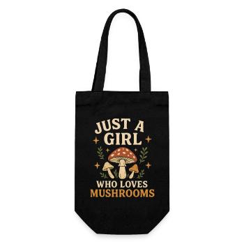 Just a Girl Who Loves Mushrooms - Gift Bag for Bottles - black - Front