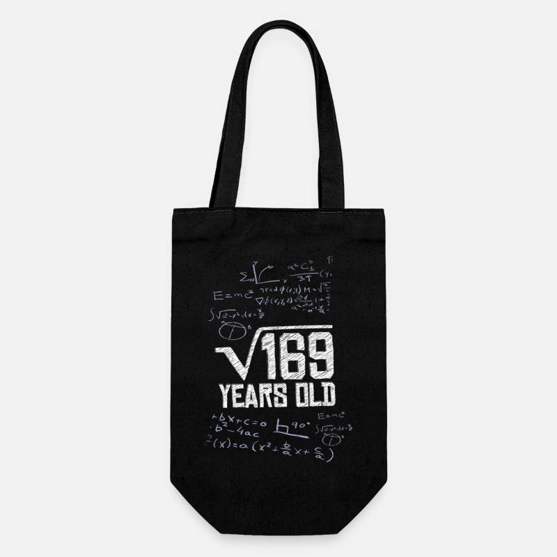 Square Root 169 13 Birthday Math Genius - Gift Bag for Bottles - black