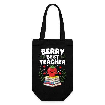 Berry Best Teacher Elementary Teacher - Gift Bag for Bottles - black - Front