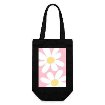 Rose avec des fleurs - Sac à bouteille - noir - Devant