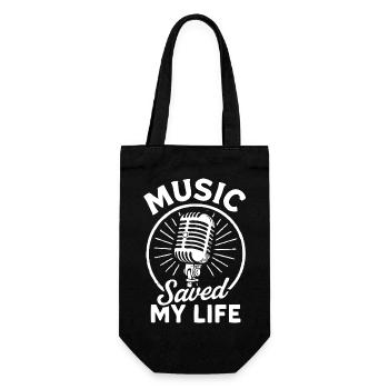 Music Saved My Life Retro Tri-blend T-Shirt - Gift Bag for Bottles - black - Front