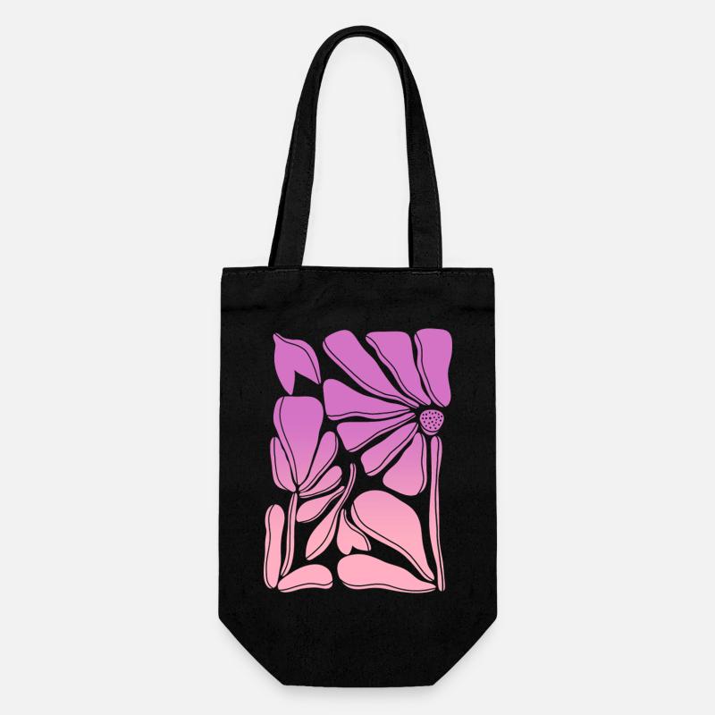 Flower power dégradé rose - Sac à bouteille - noir