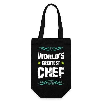 Weltbester Chef - Geschenkbeutel für Flaschen - Schwarz - Vorne