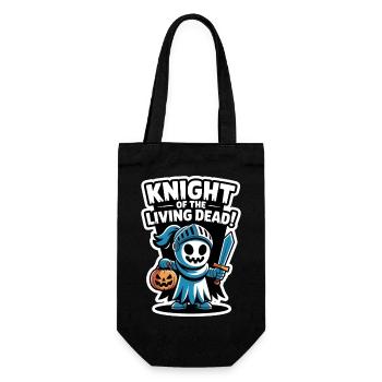 Knight Boo – Spooky Cute Halloween Ghost Sword - Geschenkbeutel für Flaschen - Schwarz - Vorne