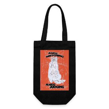 ALWAYS WATCHING, ALWAYS JUDGING - Gift Bag for Bottles - black - Front