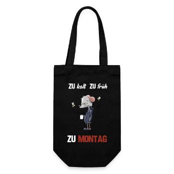 mad Monday - Gift Bag for Bottles - black - Front