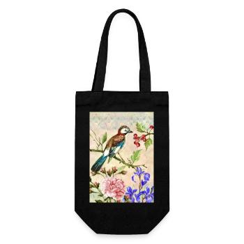 Colorful bird - Gift Bag for Bottles - black - Front