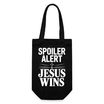 Spoiler Alert Jesus Wins - Gift Bag for Bottles - black - Front
