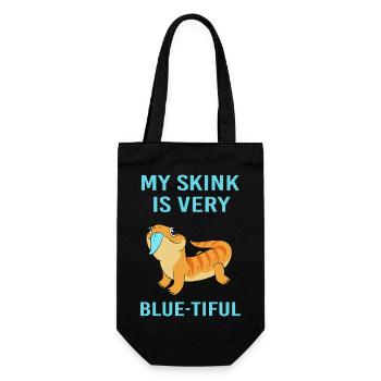Lizard Blue Tongue - Gift Bag for Bottles - black - Front