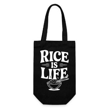 Rice is Life - Gift Bag for Bottles - black - Front
