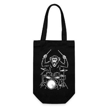 Drumming Chimp Band - Gift Bag for Bottles - black - Front