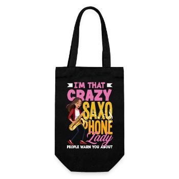 Saxophone - Gift Bag for Bottles - black - Front