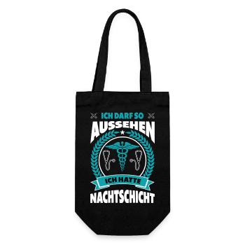 Pflegerin Geschenke Pflege Lustig Krankenpflegerin - Geschenkbeutel für Flaschen - Schwarz - Vorne