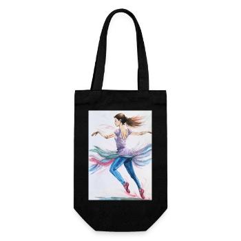 Danseuse tourbillonnante en pastels - Sac à bouteille - noir - Devant