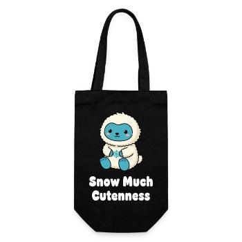 Cuddly snow bear in fluffy costume - Gift Bag for Bottles - black - Front