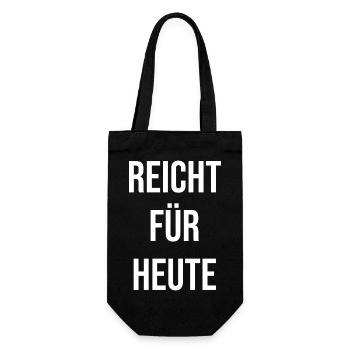 Enough for today - Gift Bag for Bottles - black - Front