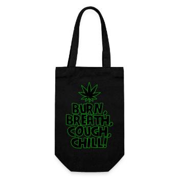 Chemise fumeuse de cultivateur de cannabis au cannabis Vibrades vertes - Sac à bouteille - noir - Devant