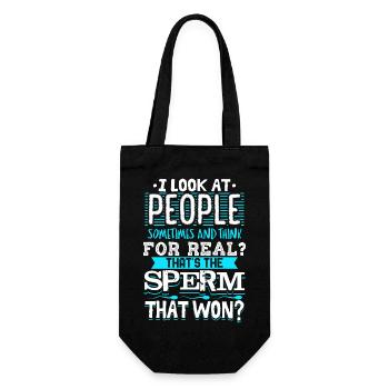 For Real That Was the Sperm That Won Quote Design - Gift Bag for Bottles - black - Front