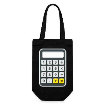 Calculatrice Costume Carnaval Nerd - Sac à bouteille - noir - Devant