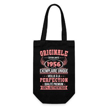 1956 – Unique example – Premium quality - Gift Bag for Bottles - black - Front