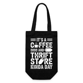 Tag des Kaffee-Secondhand-Ladens - Geschenkbeutel für Flaschen - Schwarz - Vorne