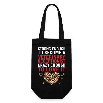 Veterinarian, Secretary, Veterinarian, Receptionist - Gift Bag for Bottles - black - Front
