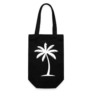 Icône de palmier - Sac à bouteille - noir - Devant