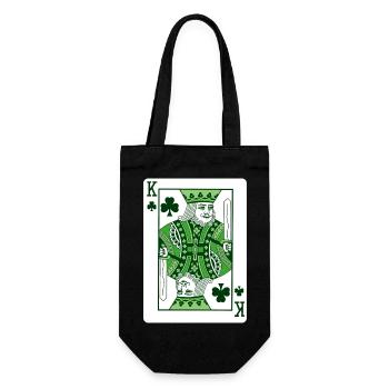König von Shamrock St. Patrick's Irish - Geschenkbeutel für Flaschen - Schwarz - Vorne