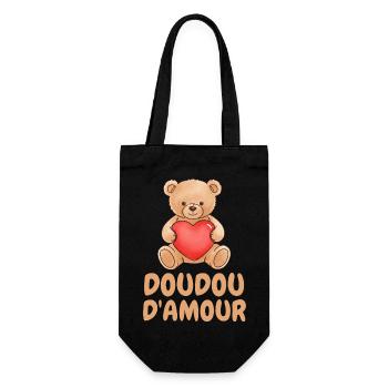 Doudou d'amour Humour Cadeau Mignon - Sac à bouteille - noir - Devant