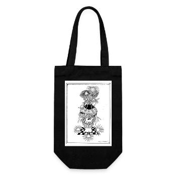 Flower_vase - Geschenkbeutel für Flaschen - Schwarz - Vorne