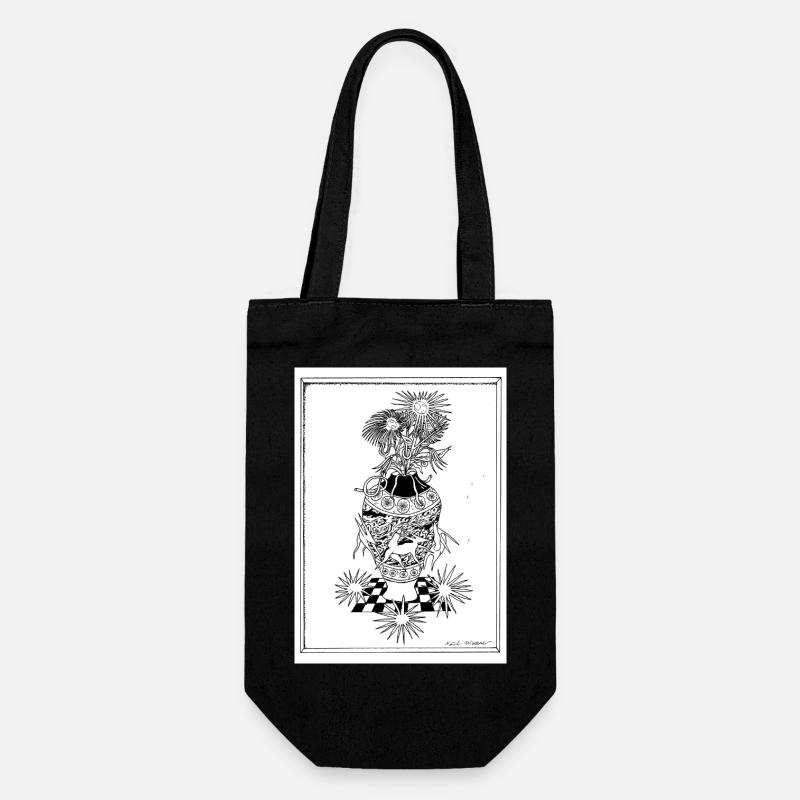 Flower_vase - Sac à bouteille - noir