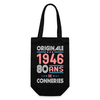 Originale – 1946 – 80 ans de conneries - Sac à bouteille - noir - Devant