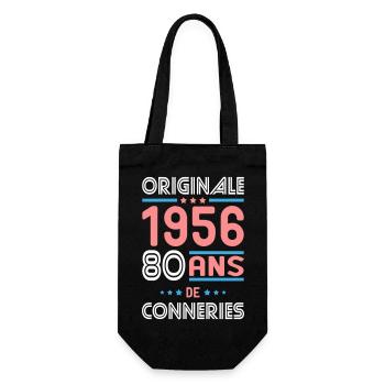 Original – 1956 – 70 years of - Gift Bag for Bottles - black - Front