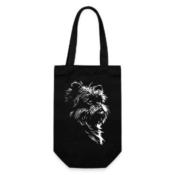 Affenpinscher Silhouette de chien Wilsigns - Sac à bouteille - noir - Devant
