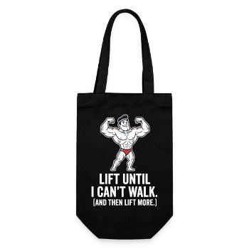 Kraft Cartoon Motif Lift More - Gift Bag for Bottles - black - Front