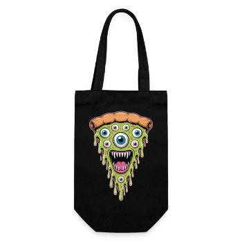 Drippy Eye Pizza Monster - Gift Bag for Bottles - black - Front