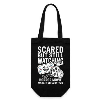 Scared But Still Watching Horror - Gift Bag for Bottles - black - Front