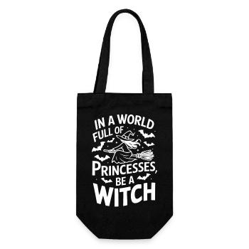 In a world full of princesses, be a witch - Gift Bag for Bottles - black - Front