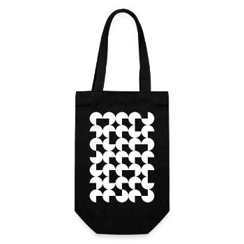 Geometric Circle Mosaic on Black - Gift Bag for Bottles - black - Front