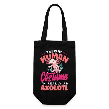 Cute Axolotl Kawaii Axolotl Lover - Gift Bag for Bottles - black - Front