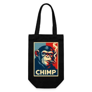 Retro Chimp Cigar Poster - Gift Bag for Bottles - black - Front