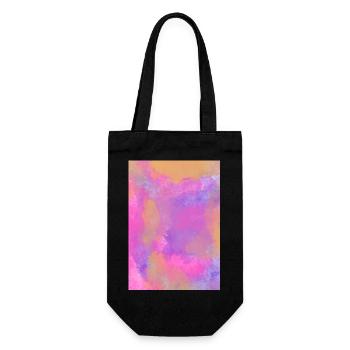 Gradient - Flieder personalisierbar - Geschenkbeutel für Flaschen - Schwarz - Vorne