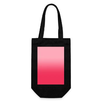 Gradient - rosa rot personalisierbar - Geschenkbeutel für Flaschen - Schwarz - Vorne